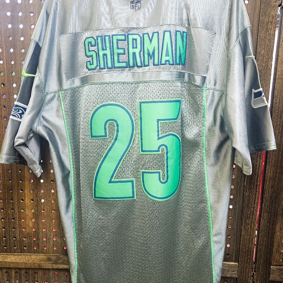 Nike Seattle Seahawks Richard Sherman Super Bowl Jersey Size Mens SZ 44 - Picture 6 of 6